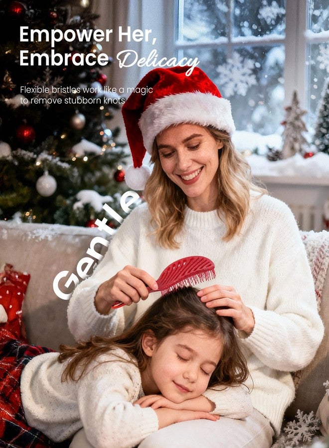 AIMIKE Christmas Gift for Women, Stocking Stuffers for Teen Girls, AIMIKE Painless Detangler Hair Brush w/Soft Bristles, Extra Gentle Wet & Dry Brush for Fine or Sensitive Hair, Ideal Holiday Presents - Image 3